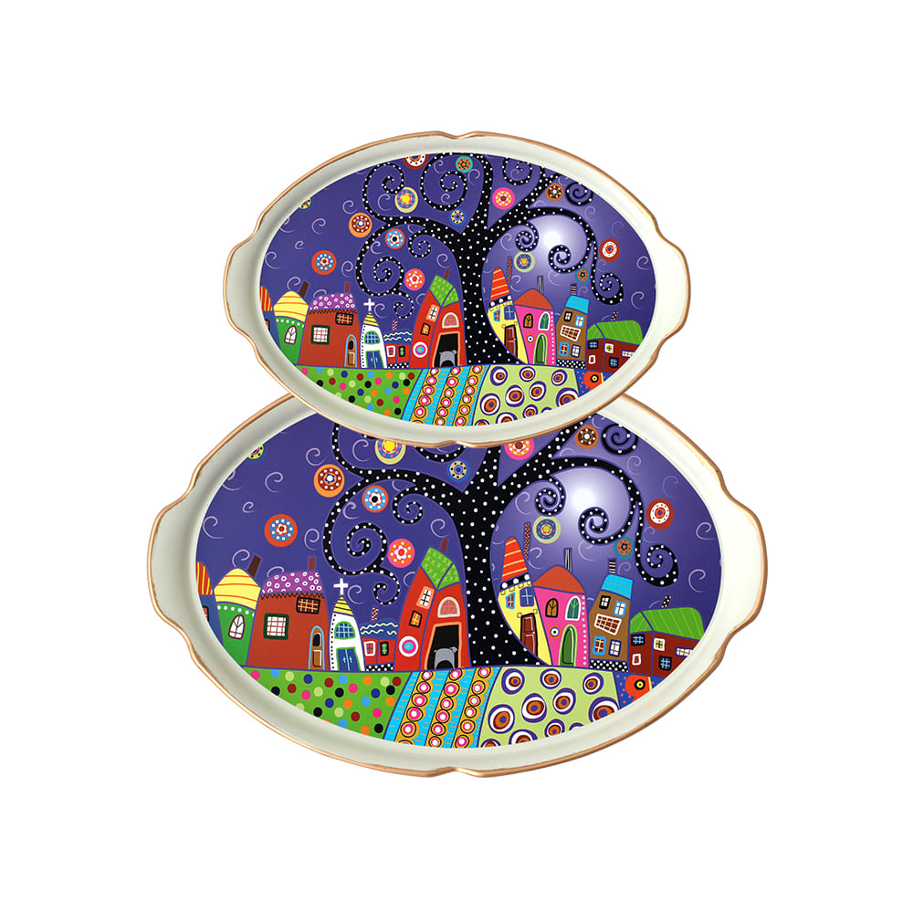 Village 2P Set(Middle, Large) Marble, ABS
