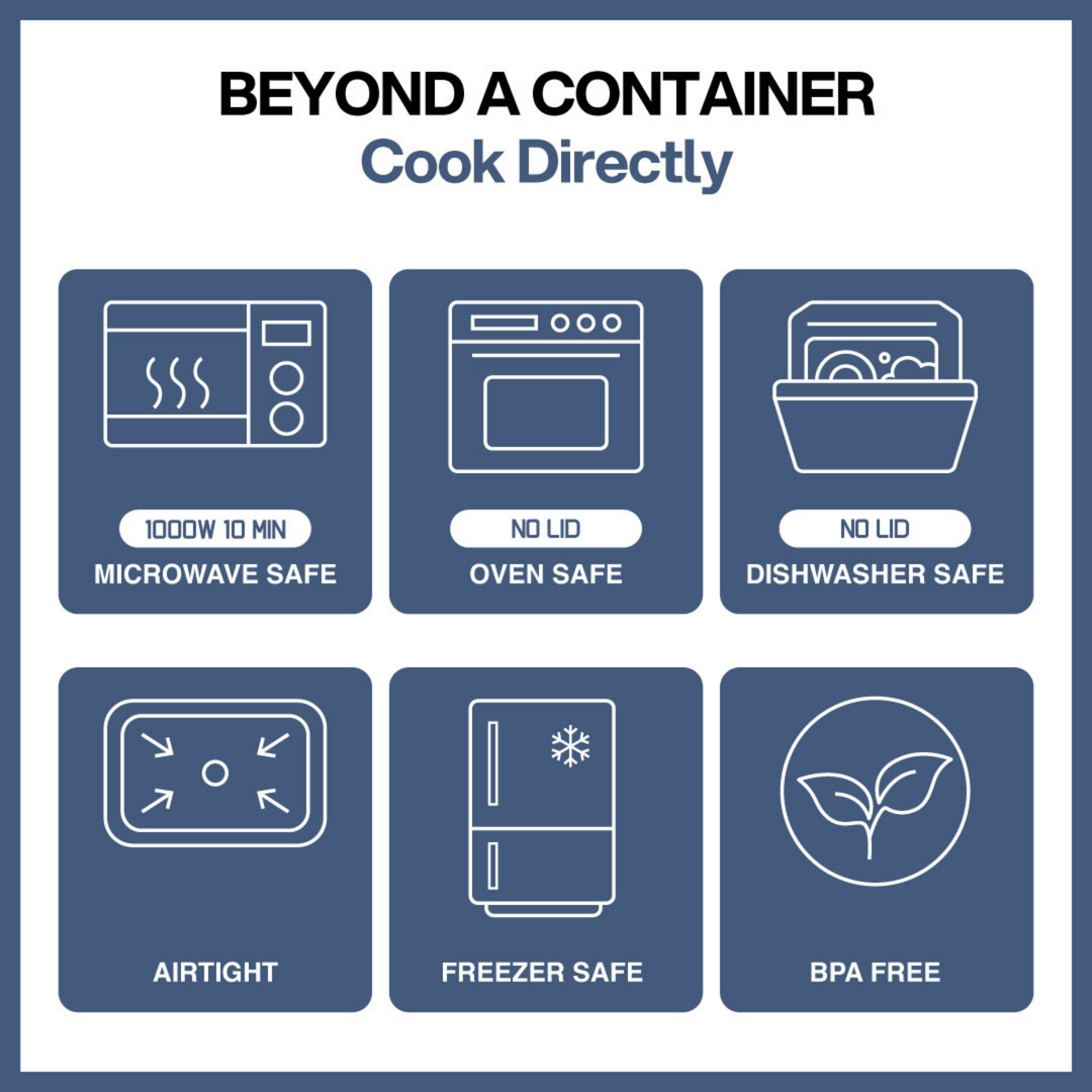 316 Stainless Steel Food Container 2900ml (Rectangle)