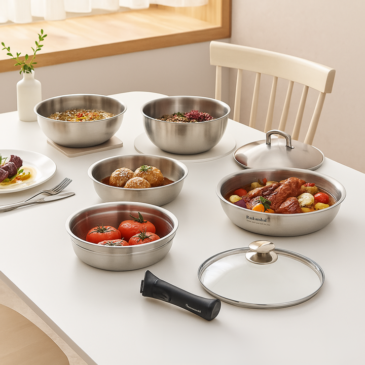 316 Ti Stainless Steel Pot 22 cm with lid