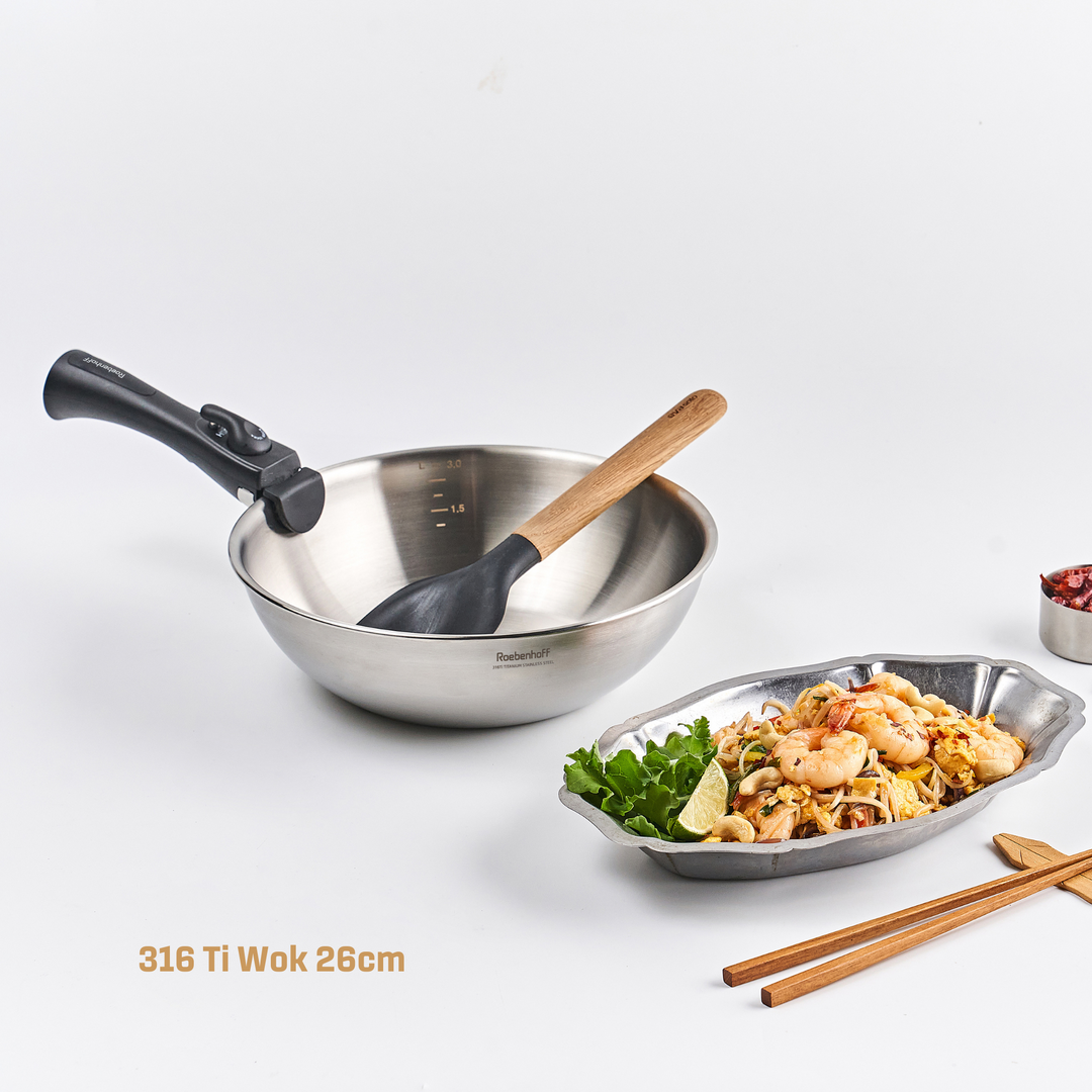 316 Ti Stainless Steel Pot 22 cm with lid